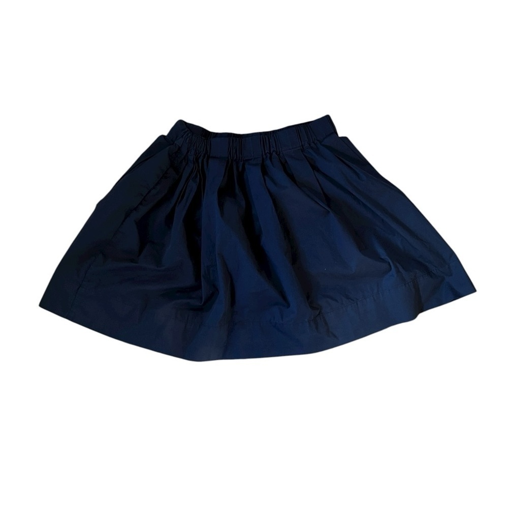 EVERLANE Cotton Poplin Pleaded Skirt Navy Size 10